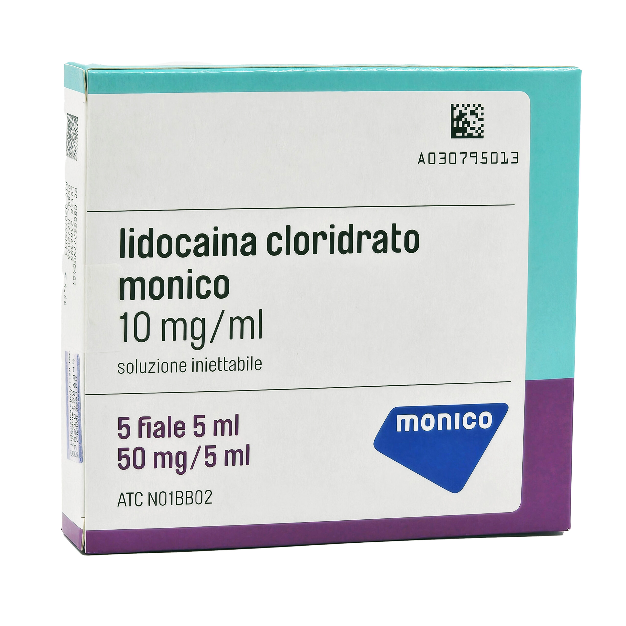 LIDOCAINA CLORIDRATO MONICO 10 mg/ml X 5 AMPULA
